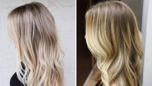 Burvīgs ombre blondiem matiem (50 fotogrāfijas) — labākās krāsošanas idejas